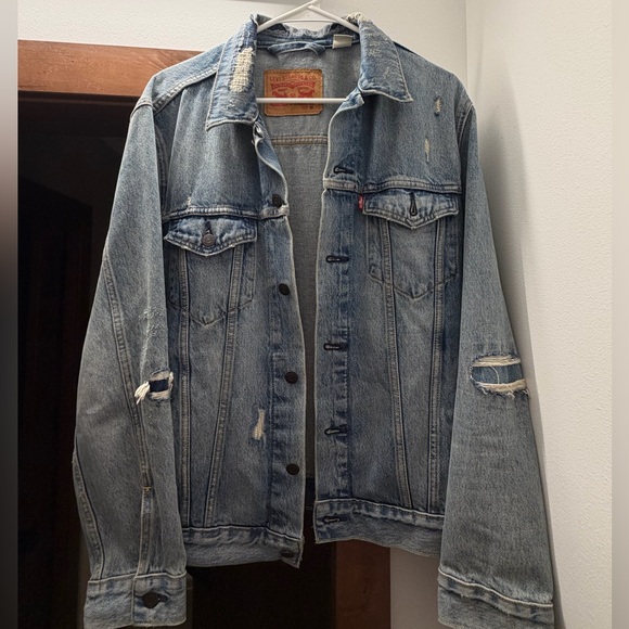 Levi's Other - Levi's Light Blue Distressed Jacket